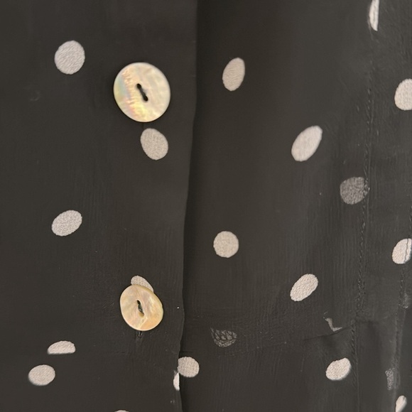 Wilfred size 2 black and white polka dot mini dress - Picture 3 of 3